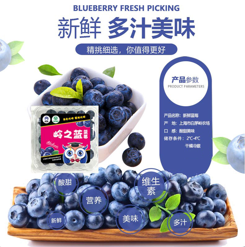 蓝莓鲜果18mm+ 光明服务菜管家商品 