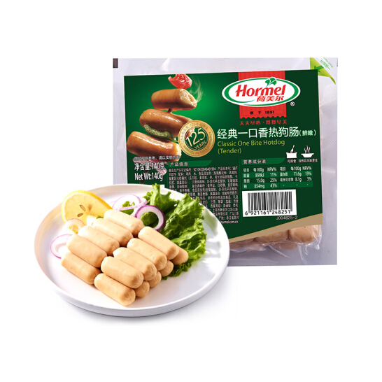 荷美尔（Hormel）一口香热狗肠140g/袋 冷藏熟食香肠火腿肠香肠（2件起售）