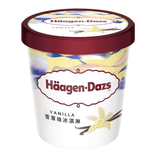 哈根达斯（Haagen-Dazs）【杨幂同款】经典香草味大桶冰淇淋473ml 光明服务菜管家商品